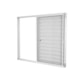 Janela Veneziana De Correr 3 folhas e 1 Fixa  Vidro Mini Boreal Soft Branco MGM 100x100cm - 990bc098-6ba3-4162-b4ad-19a62e5c5fbb