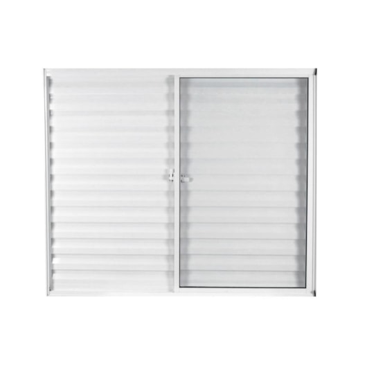 Janela Veneziana De Correr 3 folhas e 1 Fixa  Vidro Mini Boreal Soft Branco MGM 100x100cm - Imagem principal - c38a03ac-d4cc-408a-b455-a6c11e700625