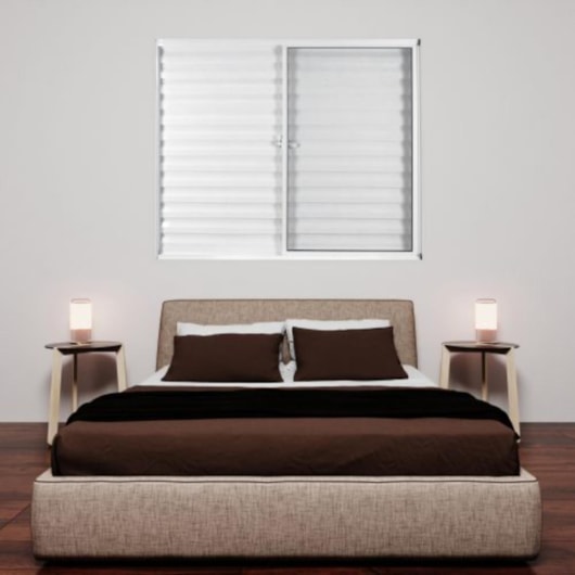 Janela Veneziana Soft 3 Folhas Embalagem Plástica Vidro Liso Branco MGM 100x120cm - Imagem principal - 27256a84-d6f0-403c-8abc-5bbb07125a45