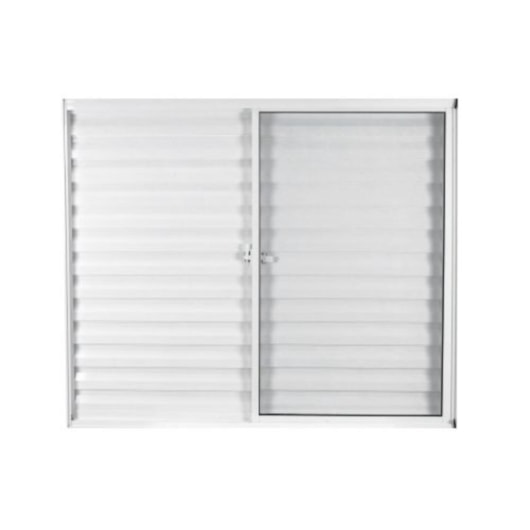 Janela Veneziana Soft 3 Folhas Embalagem Plástica Vidro Liso Branco MGM 100x120cm - Imagem principal - 0f28e1e0-9968-4e76-8aff-5ab762c91482