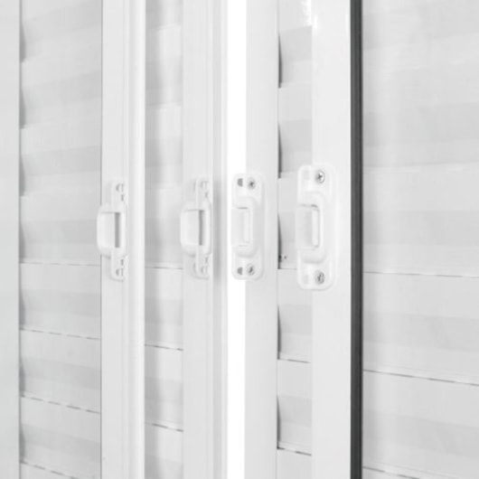 Janela Veneziana Soft 6 Folhas Vidro Liso Em Alumínio Branco MGM 100X120cm - Imagem principal - 3b2e7dac-aee3-4fe1-8e38-12cf0d77e61a