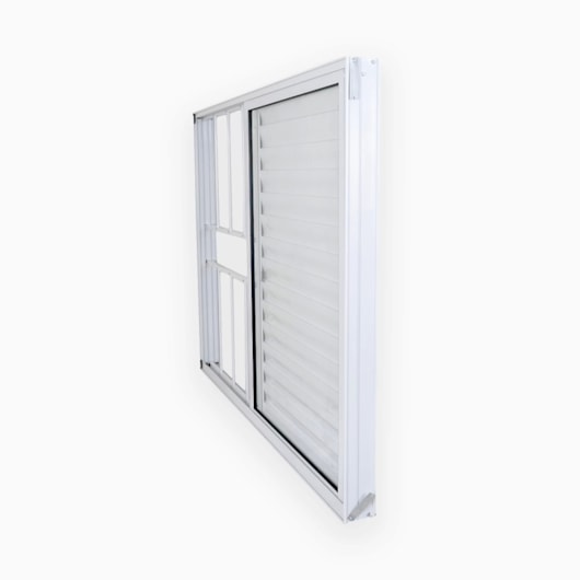 Janela Veneziana Soft Plus 3 Folhas Vidro Liso Com Grade Em Alumínio Branco MGM 100x100 - Imagem principal - b7b9a5cf-2ee5-423a-80ac-2d3c51830f7b