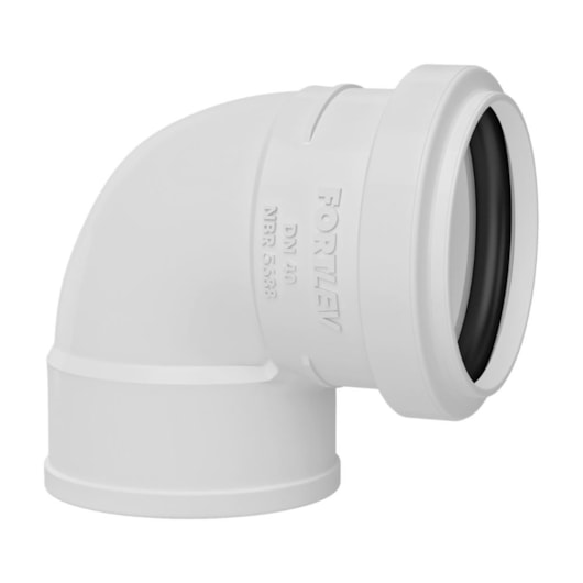 Joelho Esgoto 90° Com Anel Fortlev Dn40 - Imagem principal - c83624a4-9b83-4e76-ab47-6dc556b01414