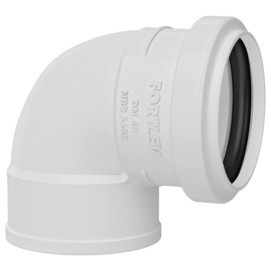 Joelho Esgoto 90° Com Anel Fortlev Dn40 - Imagem principal - fe2bb726-e882-4603-89b5-94e19056bf96
