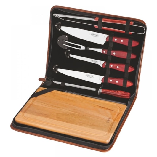 Jogo De Churrasco Em Inox Com 8 Peças Tramontina Polywood 21198/765 - Imagem principal - c3ff9ecc-786c-4c77-a284-9de14f672461