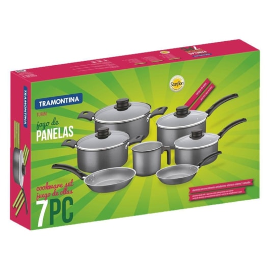 Jogo De Panelas Em Alumínio Com 7 Peças Tramontina Turim 20298/664 - Imagem principal - e80ed12e-a418-4e64-a064-1f79647894ef