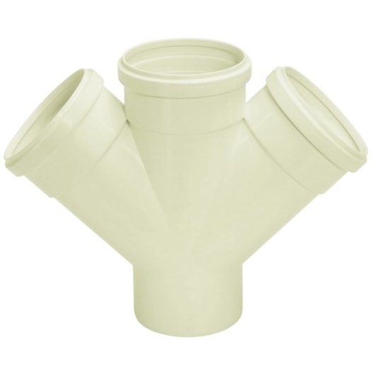 Junção Dupla Esgoto Amanco 100mm - Imagem principal - 06328e66-6548-4c4f-b085-c76cc1b513e0