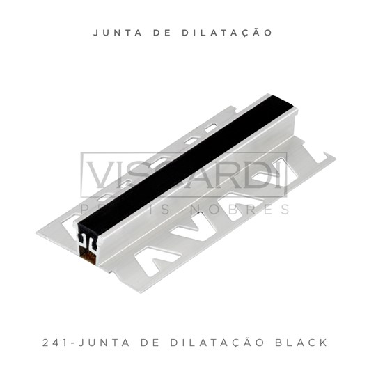 Junta De Dilatação P/ Piso Black Alumínio E Borracha Viscardi - Imagem principal - 64f40ae6-9a8c-425c-9ba8-ead1c012a7cc