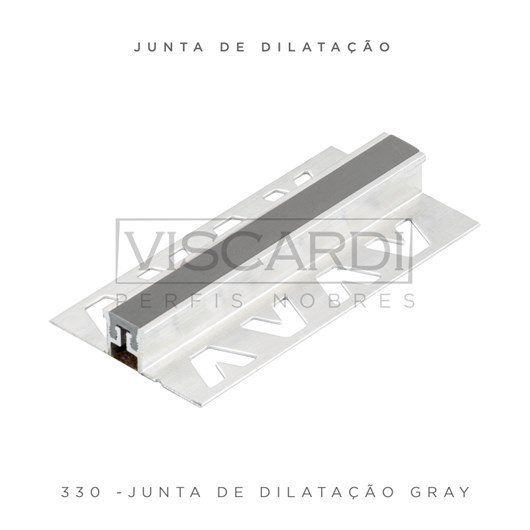 Junta De Dilatação P/ Piso Gray Alumínio E Borracha Viscardi - Imagem principal - 49739c5c-592d-4cd5-99f5-33f8a8fab16f