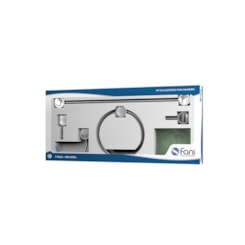 Kit Acessórios Com 5 Itens Ouro Fino 58 Cc40 Cromado Fani Metais