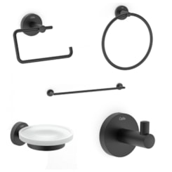 Kit Acessórios Com 5 Peças N. City Preto Matte Celite