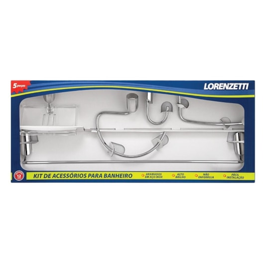 Kit Acessórios Joy Cromado 2000 C32 Lorenzetti - Imagem principal - 71d29866-3277-4e30-8438-68fbaddbffb6