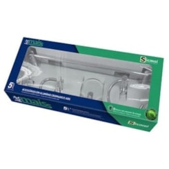 Kit Acessórios Para Banheiro Alumínio Com 5 Peças Sicmol