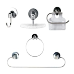 Kit Acessórios Para Banheiro Alumínio Stylo Com 5 Peças Sicmol