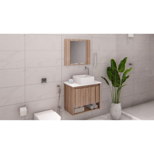 Kit Armário Treviso Com Pia Quinto Nogal Rorato 63cm  - Imagem principal - 94f32eda-6f23-46e6-b8e2-cfa02fa70fc1