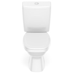 Kit Bacia Com Ecoflush Com Assento Em Polipropileno E Itens De Instalação