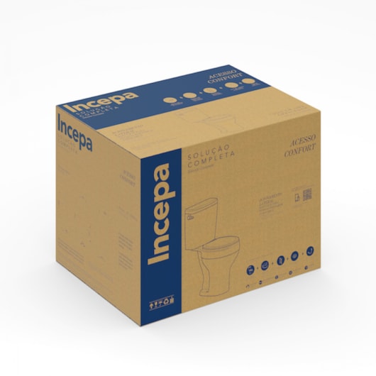 Kit Bacia De Acessibilidade com Caixa Acoplada com Acionamento Lateral e Itens de Instalação Incepa - Imagem principal - b3cfe0b6-2f5d-4aa3-a73a-f15c95bfc76e