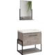 Kit Banheiro Metalo 60cm com Lavatório e Espelho MDF Metalon Cimento - aef354ec-5c5c-48d5-b9b4-9e9a5d194cfe