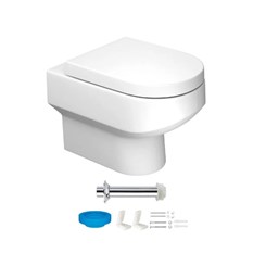 Kit Completo Vaso Sanitário Convencional Assento E Acessórios Carrara Branco Deca