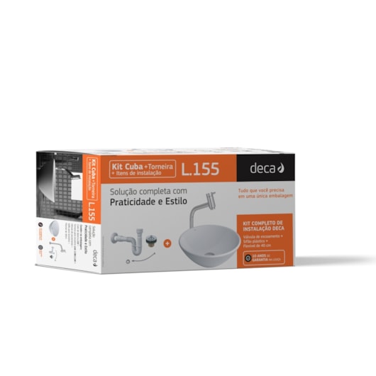 Kit Cuba De Apoio L155 Com Torneira Link Bica Alta Deca - Imagem principal - d160e1d8-1d2a-4dff-b278-d45d45df86bb