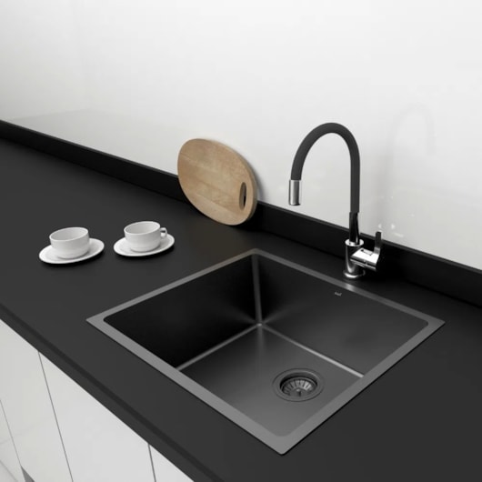 Kit Cuba Para Cozinha Aço Inox Preto Japi 50x40x20cm - Imagem principal - f3e51a05-d638-46fb-8920-2149a7a164e9