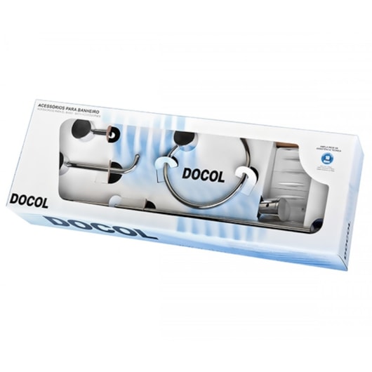 Kit De Acessórios Com 5 Peças Single Cromado Docol - Imagem principal - e0ba2b7d-70f0-48c7-95a8-3a1d4a923bb1