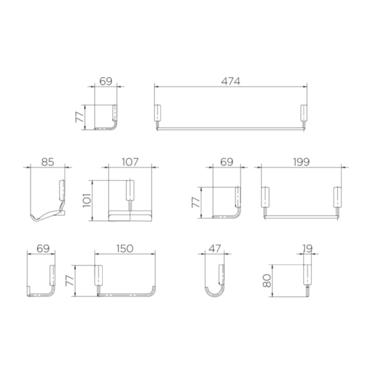 Kit De Acessórios De Parede Para Lavatório Com 5 Peças Idea Cromado Docol - Imagem principal - 98352b92-fb52-4c52-8995-1ea6a80fc235