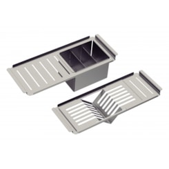 Kit De Acessórios Em Aço Inox Para Cubas Quadrum Design Collection