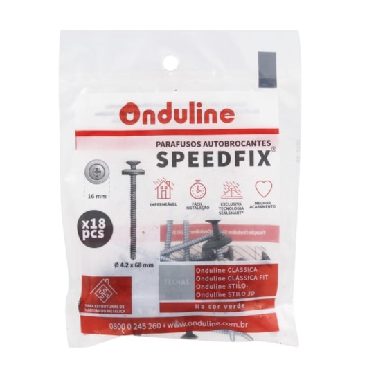 Kit de Parafuso Speedfix Com 18 Unidades Verde Onduline - Imagem principal - 6fe725e3-31f5-4d47-959b-ef42bbb51dfd