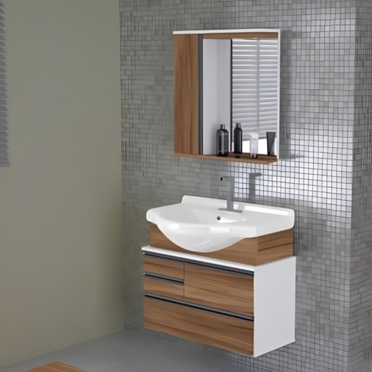 Kit Para Banheiro Firenze 83,5cm 574229 Nogal Sevilha Rorato - Imagem principal - 5d9d6cef-a042-43cc-823c-33d94643a273