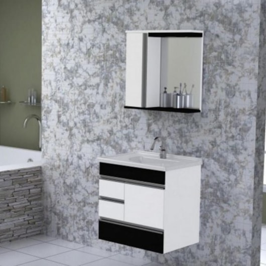 Kit Para Banheiro Moden 59,5cm 557842 Preto Texturizado Rorato - Imagem principal - a364dbf6-3541-4057-8f4c-d925b2e2c64a