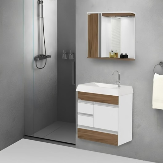 Kit Para Banheiro Nápole 59,5cm 522829 Nogal Rorato - Imagem principal - 86822c7c-dbda-4d74-af94-68187e2ae614