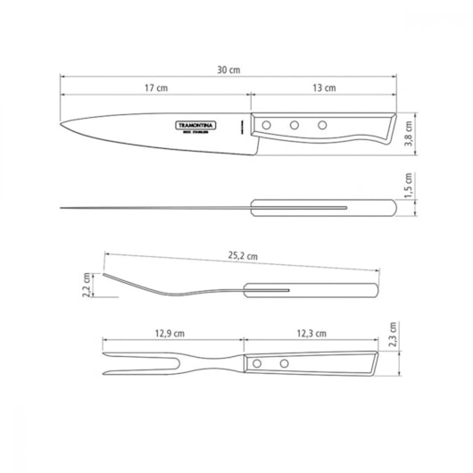 Kit Para Churrasco Em Inox Com 14 Peças Madeira Natural Tramontina - Imagem principal - c5fa63b8-d3bf-4042-96eb-4131e69de91c