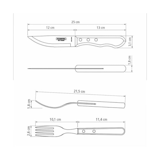 Kit Para Churrasco Em Inox Polywood Com 12 Peças Vermelho Tramontina - Imagem principal - 9cdf0b9d-1254-435d-90bc-205167873ded