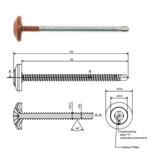 Kit Parafuso Speedfix Para Telha Terracota Onduline - Imagem principal - 7b6b0183-bcec-4364-aac9-5475d14206c8