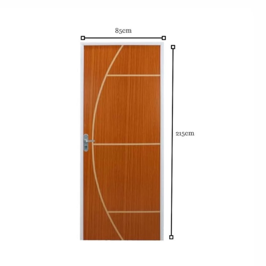 Kit Porta Açomad Abertura Pela Direita Semi Oca Cantareira Mogno MGM 215x85x6cm - Imagem principal - e19967a2-02ad-48aa-9d58-cc96eaa57b60