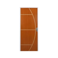 Kit Porta Açomad Abertura Pela Direita Semi Oca Cantareira Mogno MGM 215x85x6cm
