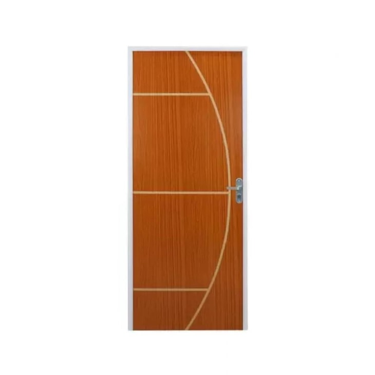 Kit Porta Açomad Abertura Pela Direita Semi Oca Cantareira Mogno MGM 215x85x6cm