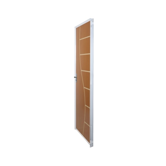 Kit Porta Açomad Decorada Cantareira Semi-Oca Mogno Abertura Pela Esquerda MGM 215x75cm - Imagem principal - a6006783-d671-4ca1-a46c-2c756052cfe3