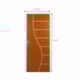 Kit Porta Açomad Decorada Cantareira Semi-Oca Mogno Abertura Pela Esquerda MGM 215x75cm - 36d24f21-ad7b-40a6-b4dd-18d2934e23b9