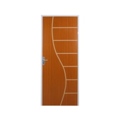 Kit Porta Açomad Decorada Cantareira Semi-Oca Mogno Abertura Pela Esquerda MGM 215x75cm
