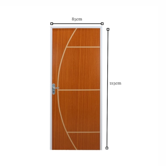 Kit Porta Açomad Semi-Oca Decorativa Gaucha Mogno Abertura Pela Esquerda MGM 215x85x6cm - Imagem principal - 3dc00c69-01c0-490a-841e-ed1e73c82e92
