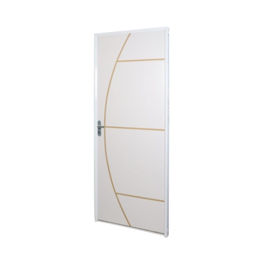 Kit Porta Açomad Semioca Decorativa Gaúcha Abertura Pela Direita Branca MGM 215x65cm - Imagem principal - c0358eeb-5eaa-4c2c-8460-0e12e4ab923a