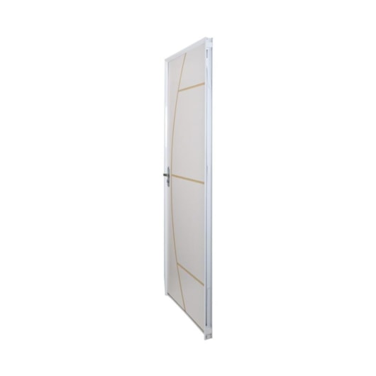 Kit Porta Açomad Semioca Decorativa Gaúcha Abertura Pela Direita Branca MGM 215x65cm - Imagem principal - a67ad1a4-f961-43cd-918c-b1447f97cb4c