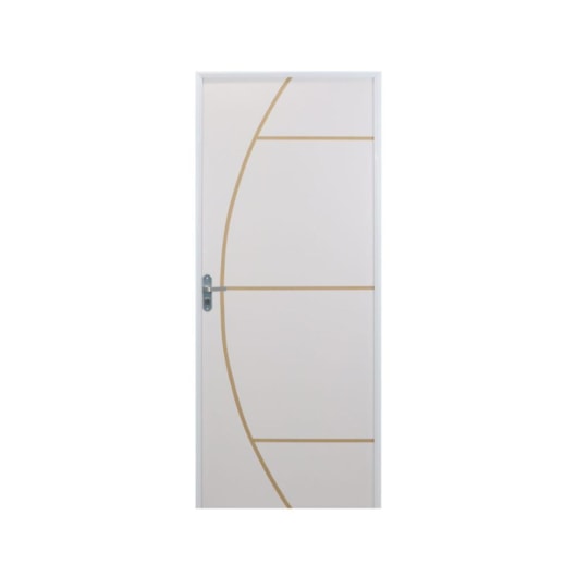 Kit Porta Açomad Semioca Decorativa Gaúcha Abertura Pela Direita Branca MGM 215x65cm - Imagem principal - 450a8b98-b37a-495b-9321-d543e7d60f9f