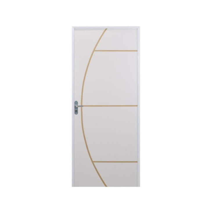Kit Porta Açomad Semioca Decorativa Gaúcha Abertura Pela Direita Branca MGM 215x65cm