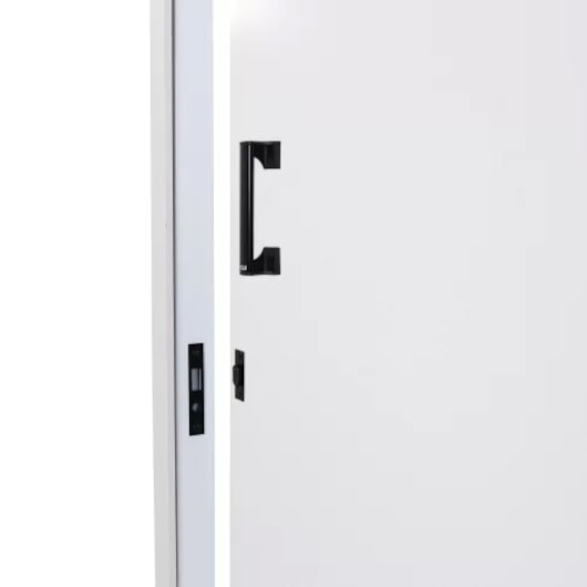 Kit Porta De Correr De Sobrepor Direita Melamínica Branco Mgm 215x90x6cm - Imagem principal - 22aa2d28-8f20-407e-837f-8da17ac6e5da