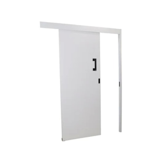 Kit Porta De Correr De Sobrepor Esquerda Melamínica Branco Mgm 215x90x6cm - Imagem principal - 66e93e1a-d096-4cb5-9f46-c7acf017cede