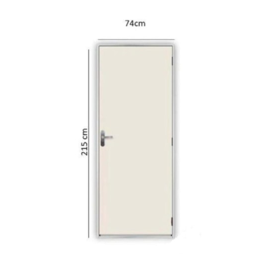 Kit Porta De Madeira Lisa Melamínico Branco Abertura Pela Esquerda MGM 215x74x16cm - Imagem principal - e84f9c8e-8ffa-4adb-bdfe-7a53729dada9