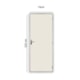 Kit Porta De Madeira Lisa Melamínico Branco Abertura Pela Esquerda MGM 215x74x16cm - 1fe42122-2e9b-4bbd-bb66-9fe05cb59be6